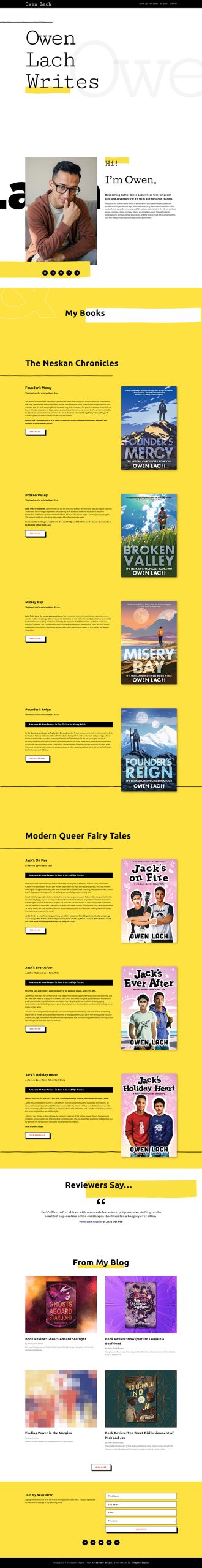 Screenshot of lachwrites.com