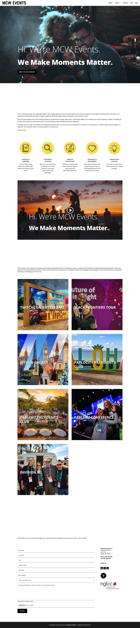 Screenshot of mcwevents.com